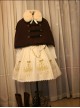 Merry Christmas Coffee Color Wool Military Uniform Style Cloak