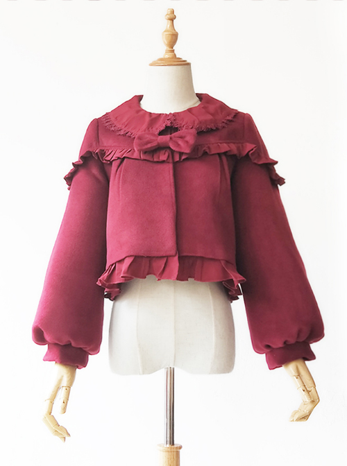 Cute Little Puff Series Classic Lolita Short Style Coat