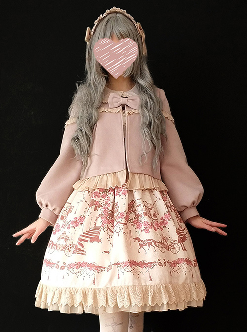 Cute Little Puff Series Classic Lolita Short Style Coat