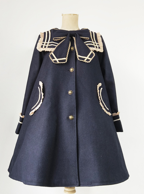 Bowknot Navy Collar School Lolita Coat