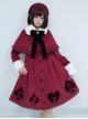 Queen Of Hearts Series Classic Lolita Red Coat And Cloak Set