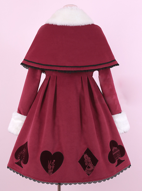 Queen Of Hearts Series Classic Lolita Red Coat And Cloak Set