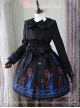 Magic Tea Party Irises Series Color Embroidery Fake Two Pieces Classic Lolita Winter Coat For Women