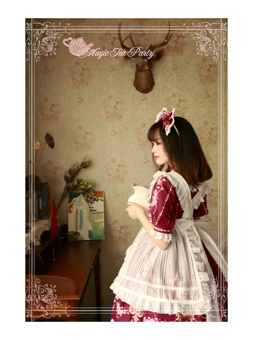 Magic Tea Party Flower Fairy Series Lace White Voile Lolita Little Apron