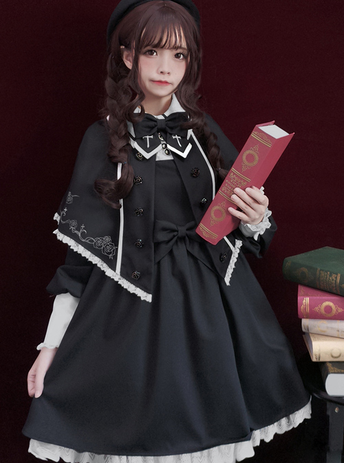 Black Chapel Retro Style Gothic Lolita Shawl