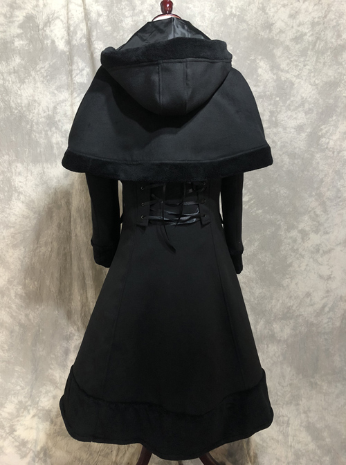 Classic Lolita Lapel Long Style Coat With Cloak