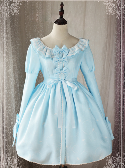 Magic Tea Party Wind's Child Series Bowknot Lolita Long Coat