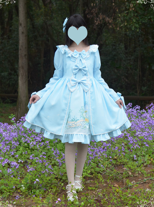 Magic Tea Party Wind's Child Series Bowknot Lolita Long Coat