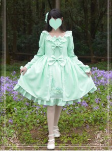 Magic Tea Party Wind's Child Series Bowknot Lolita Long Coat