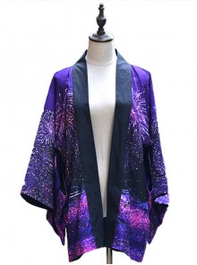 Sakura Fireworks Improved Kimono Yukata Lolita Coat