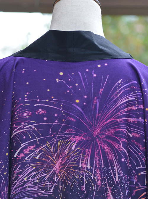 Sakura Fireworks Improved Kimono Yukata Lolita Coat