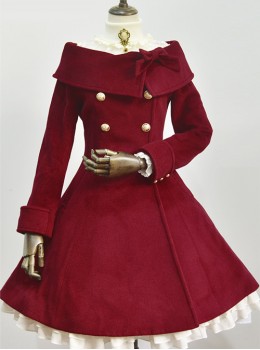 Winter Polychromatic Optional Wool Double-breasted Lolita Coat