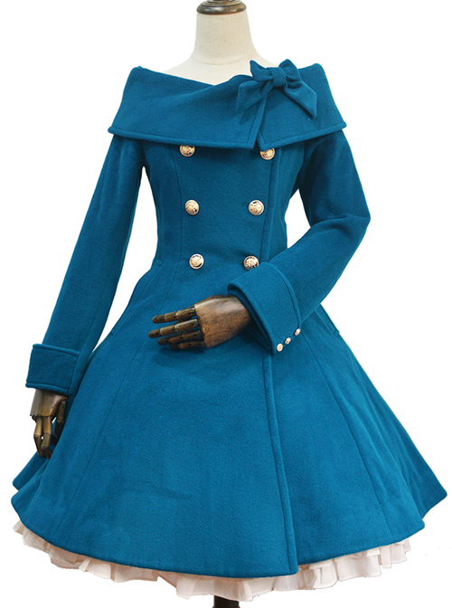 Winter Polychromatic Optional Wool Double-breasted Lolita Coat