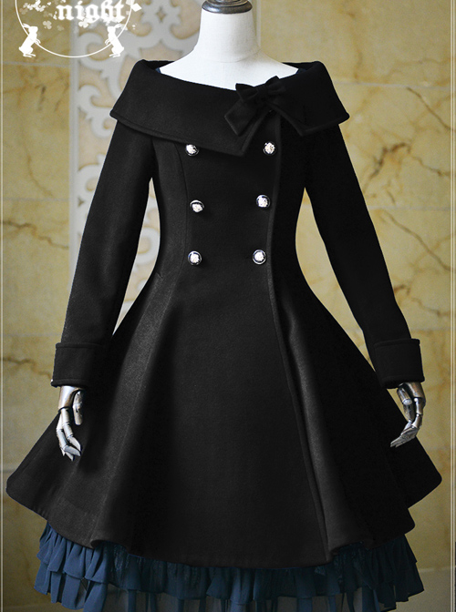 Winter Polychromatic Optional Wool Double-breasted Lolita Coat