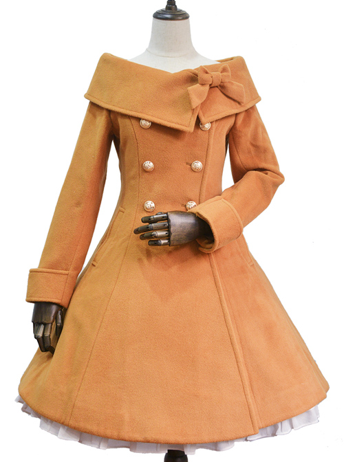 Winter Polychromatic Optional Wool Double-breasted Lolita Coat