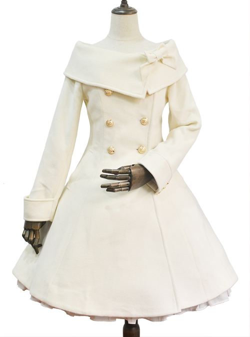 Winter Polychromatic Optional Wool Double-breasted Lolita Coat