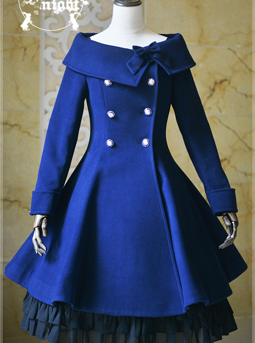 Winter Polychromatic Optional Wool Double-breasted Lolita Coat