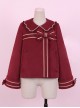 New Year Gift Box Bowknot Wine Red Lolita Coat