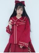 New Year Gift Box Bowknot Wine Red Lolita Coat