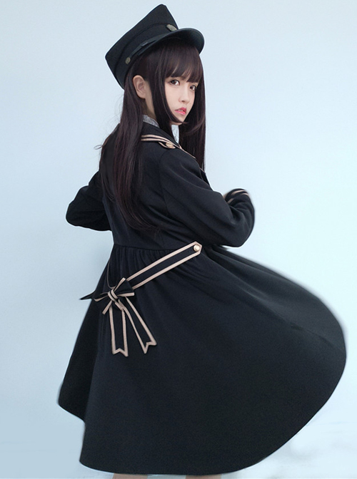 Black Military Uniform Style Lolita Coat