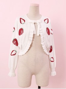 Cute Strawberry Sweet Lolita Knit Cardigan