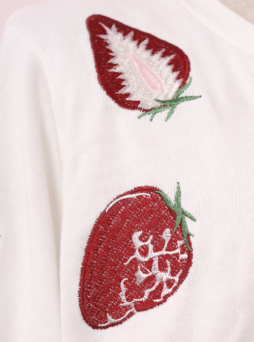 Cute Strawberry Sweet Lolita Knit Cardigan