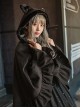 Plus Velvet Thickening Woolen Cat Ears Bowknot Lolita Pocket Cloak