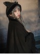 Plus Velvet Thickening Woolen Cat Ears Bowknot Lolita Pocket Cloak