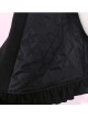 Black Ruffles Cute Bowknot Sweet Lolita Woolen Coat