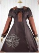 Bear Embroidered Bowknot Sweet Lolita Woolen Coat