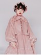 Pure Color Velvet Bowknot Lolita Loose Short Coat