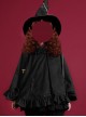 Halloween Brown And Black Suede Gothic Lolita Cloak