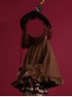 Halloween Brown And Black Suede Gothic Lolita Cloak