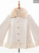 Cute Woolen Fur Collar Classic Lolita Short Coat