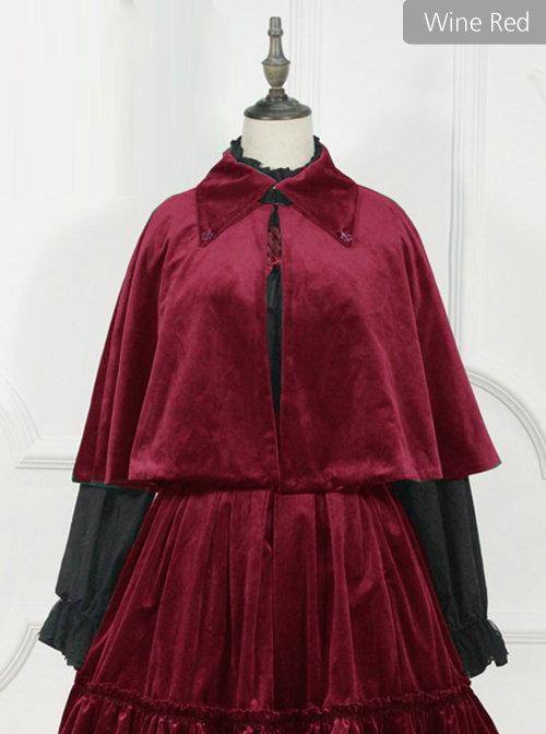 Little Red Riding Hood Series Retro Fairy Style Gothic Lolita Lapel Cloak