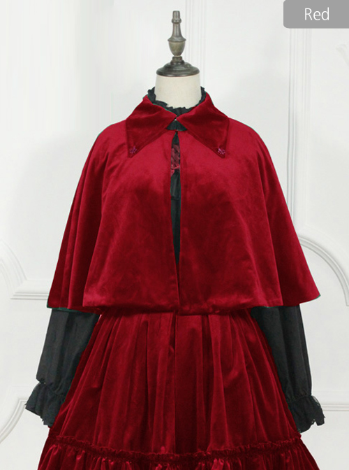 Little Red Riding Hood Series Retro Fairy Style Gothic Lolita Lapel Cloak