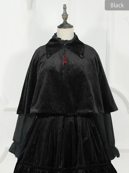 Little Red Riding Hood Series Retro Fairy Style Gothic Lolita Lapel Cloak