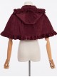 Danube Lovers Series Ruffle Pure Color Classic Lolita Cloak