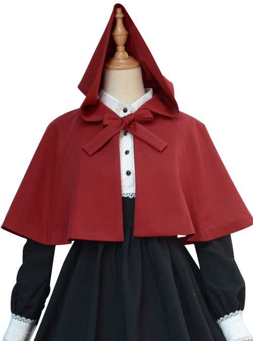 Pure Color Concise Retro Classic Lolita Cloak