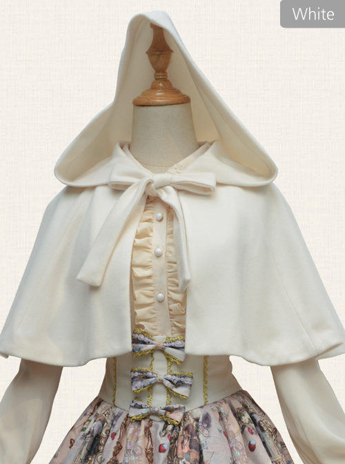 Pure Color Concise Retro Classic Lolita Cloak