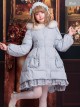 White Duck Down Pure Color Sweet Lolita Down Jacket With Detachable Fur Collar