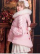 White Duck Down Fox Fur Collar Sweet Lolita Down Jacket