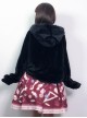 Ghost Cat Series Pure Color Bat Sleeves Fluffy Sweet Lolita Short Coat