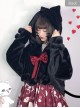 Ghost Cat Series Pure Color Bat Sleeves Fluffy Sweet Lolita Short Coat