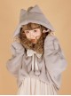 Ghost Cat Series Pure Color Bat Sleeves Fluffy Sweet Lolita Short Coat