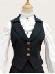 Black Chiffon Handsome Elegant Retro Classic Lolita Vest