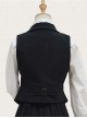 Black Chiffon Handsome Elegant Retro Classic Lolita Vest