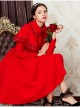 Red Single Breasted Classic Lolita Double-faced Cashmere Cloak Coat