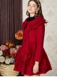 Wool Double-breasted Doll Collar Classic Lolita Red Coat