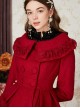 Wool Double-breasted Doll Collar Classic Lolita Red Coat